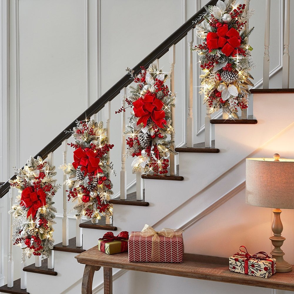Wholesale Christmas Rattan Door Curtain Hangings Holiday Decorations